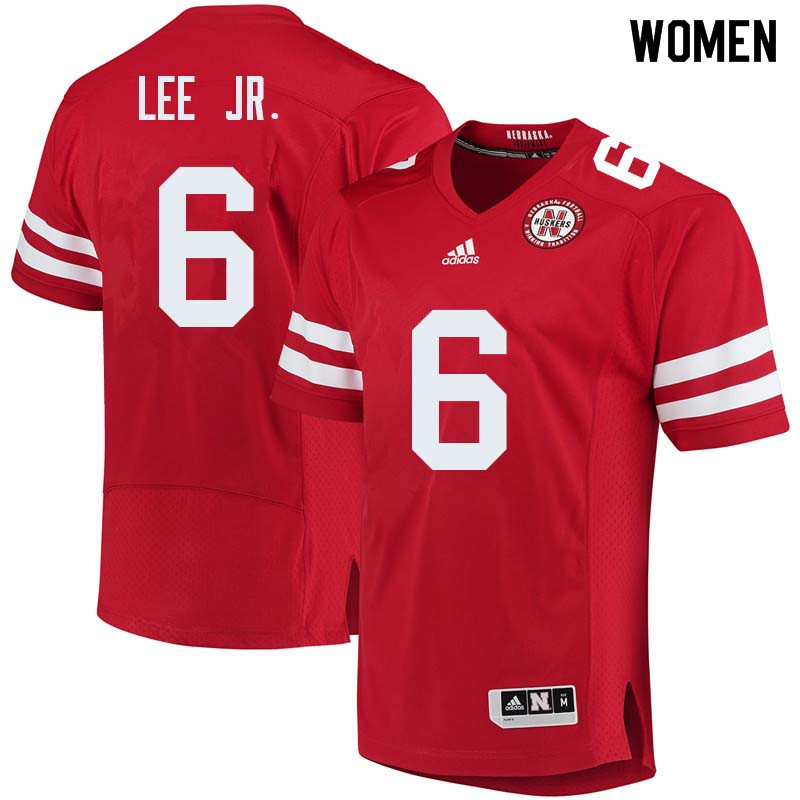 Women #6 Eric Lee Jr. Nebraska Cornhuskers College Football Jerseys Sale-Red - Click Image to Close